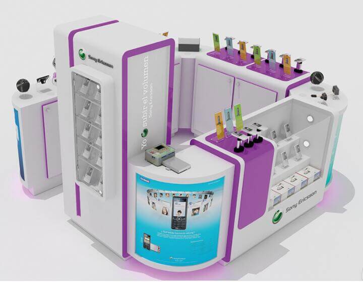 phone accessories display booth 