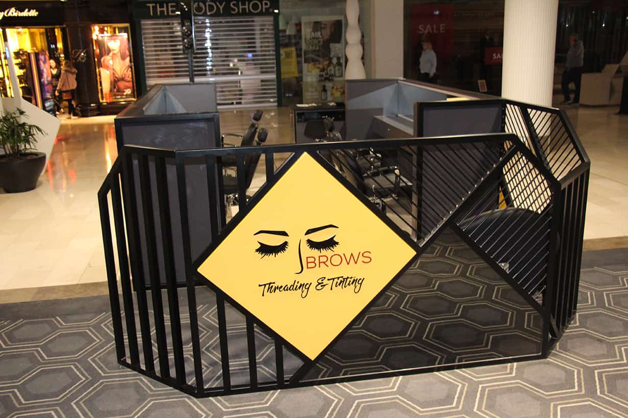 eyebrow threading kiosk
