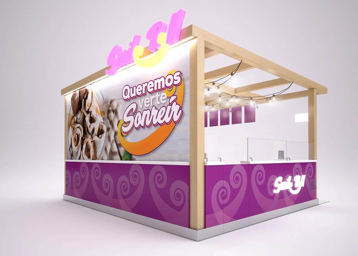 fried ice cream kiosk