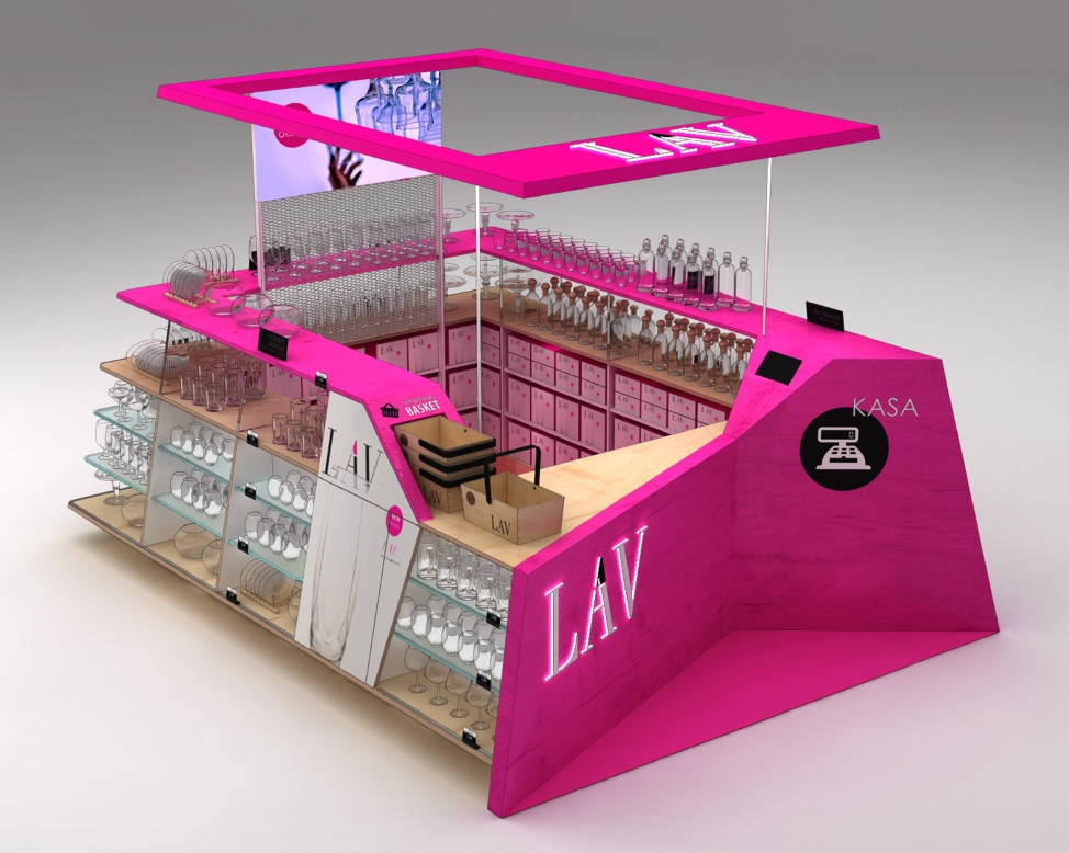 wine glass kiosk
