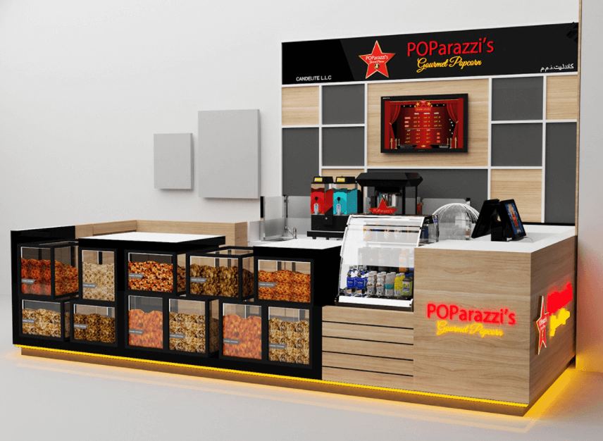 popcorn display booth 