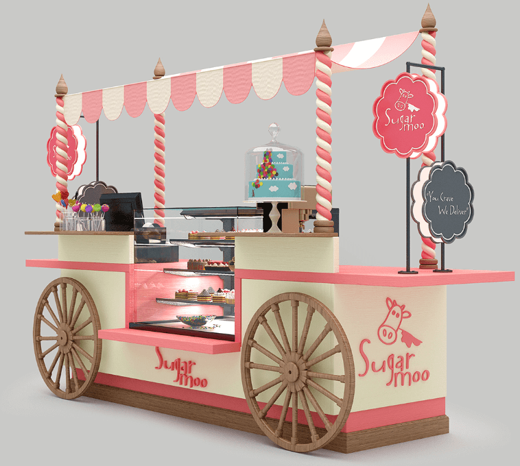 cake display booth 