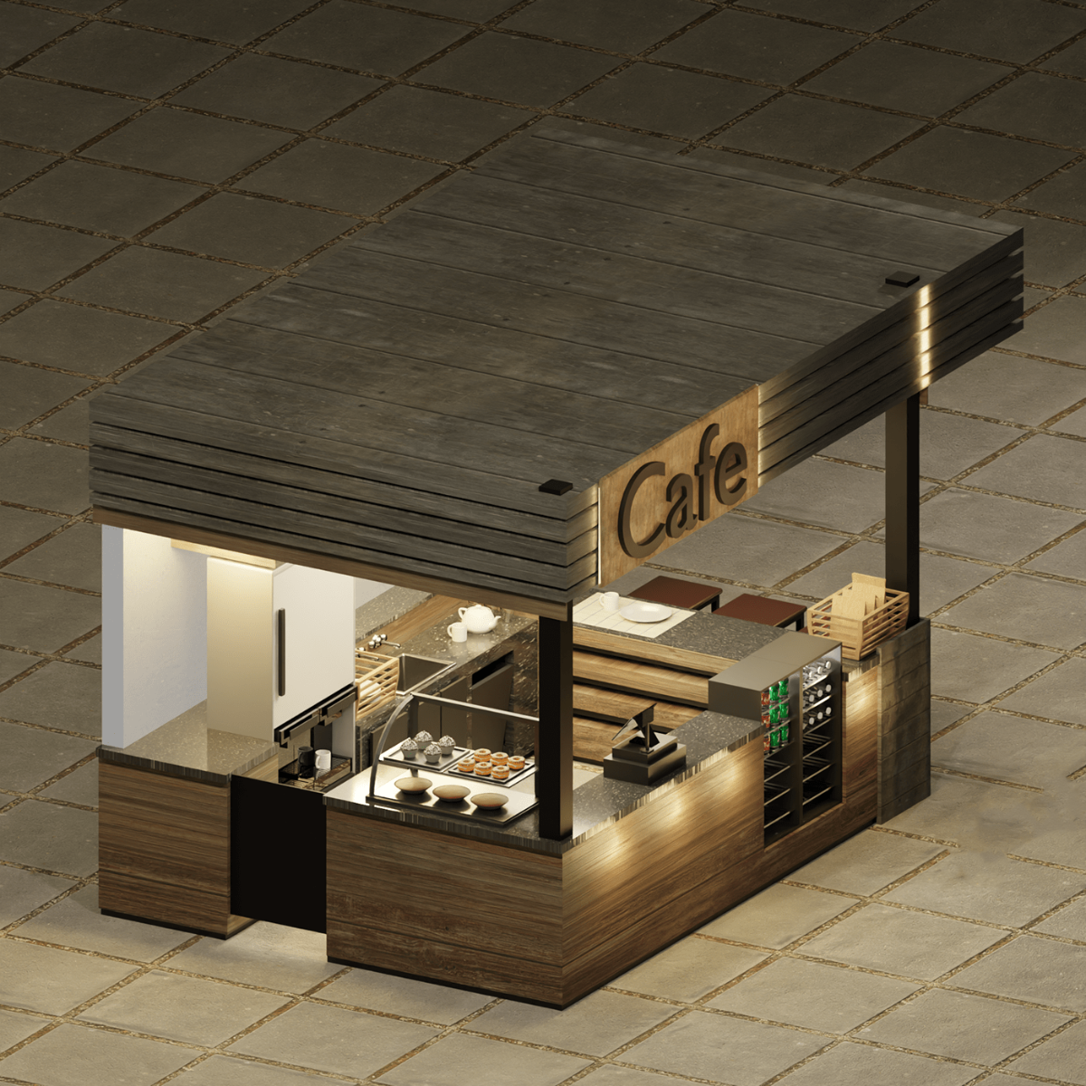 indoor food booth 