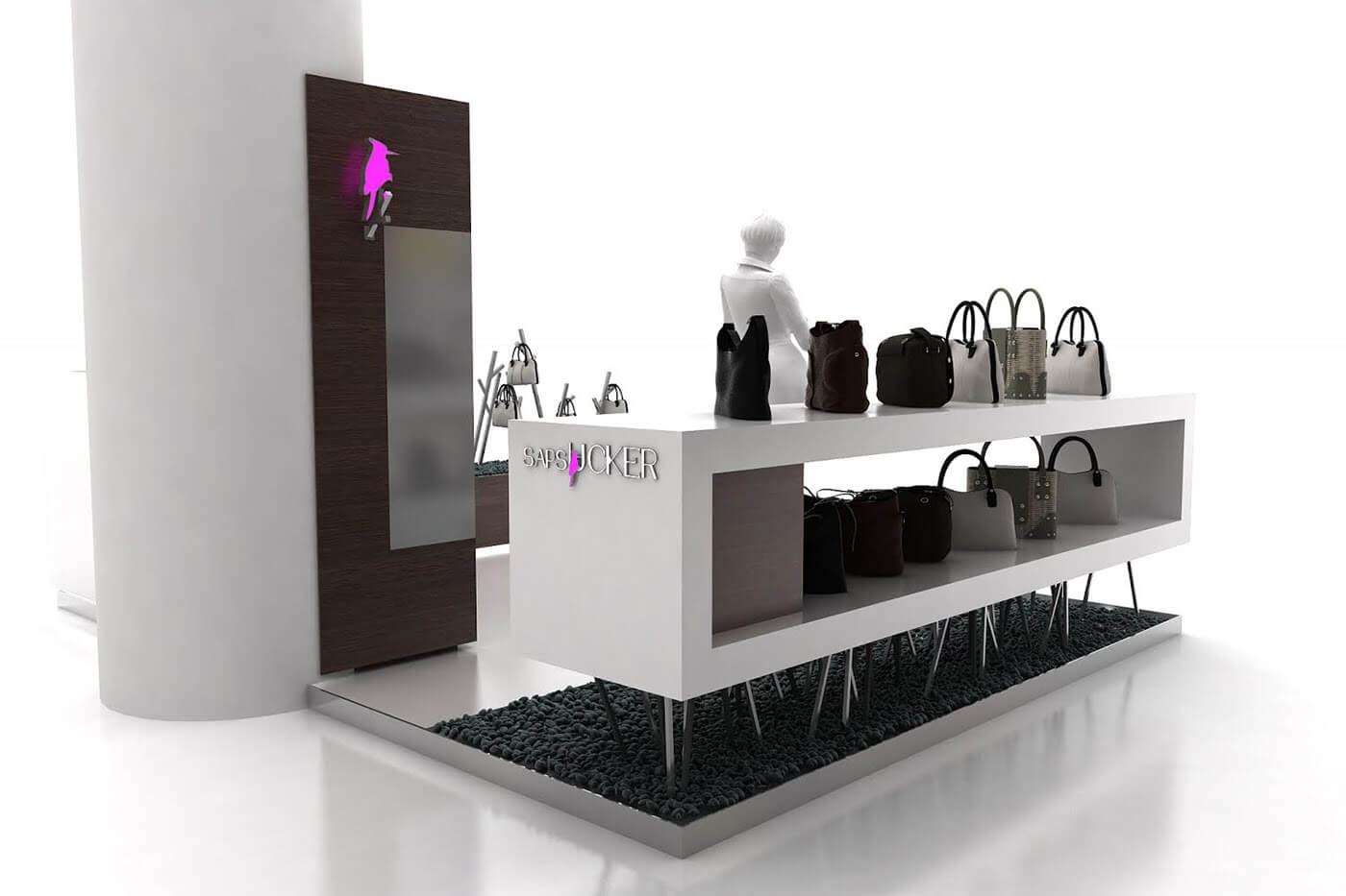 purse display booth 