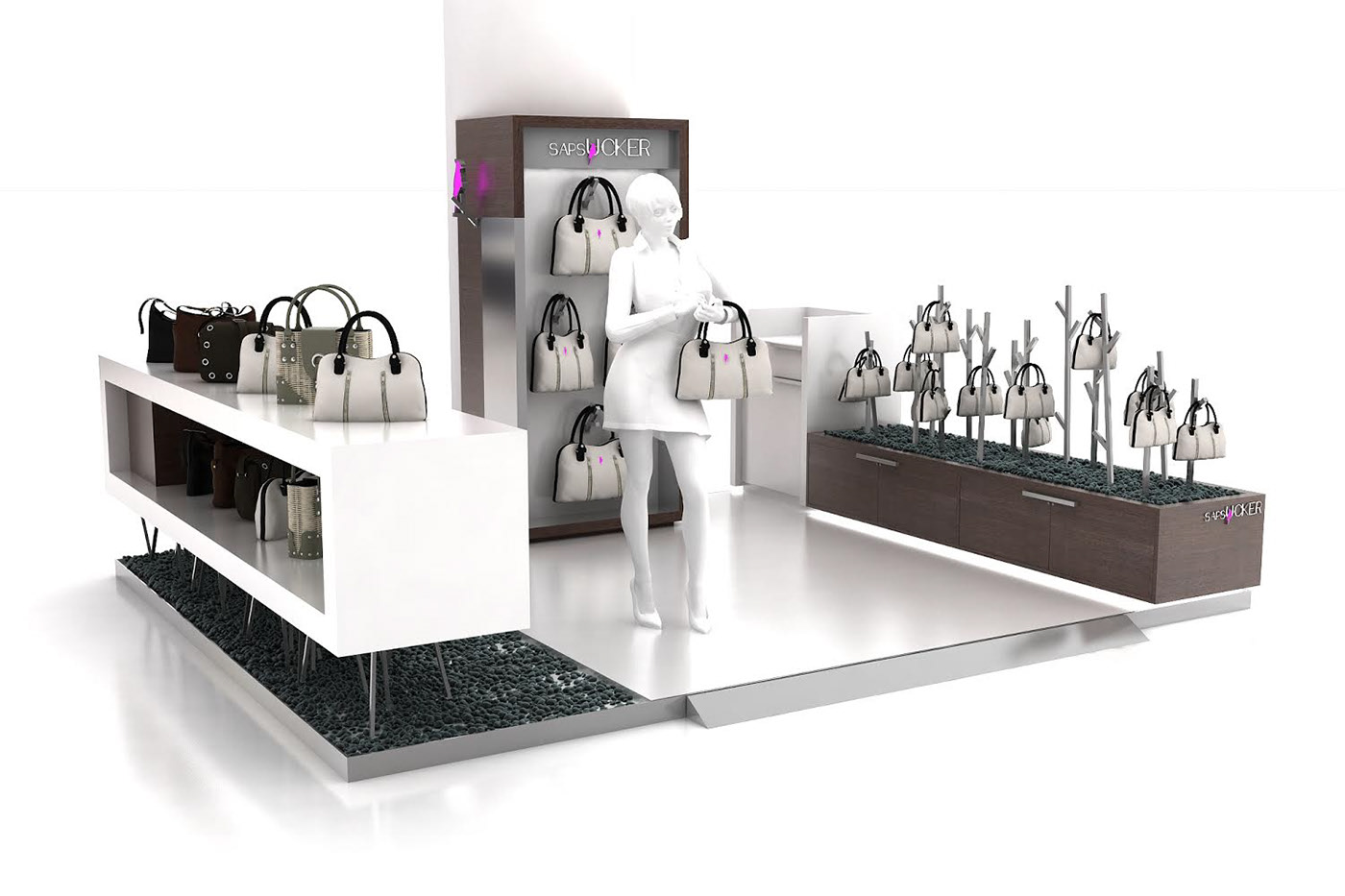 handbag display kiosk 