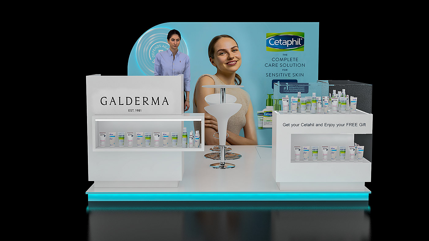 cosmetic display booth 