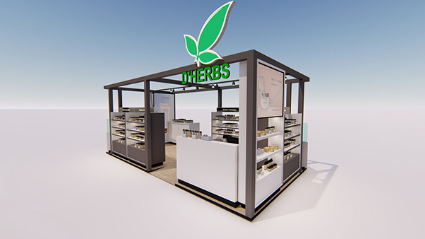 Open Style Cosmetic Showcases