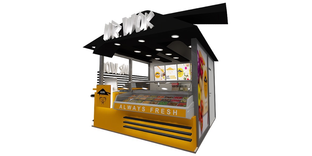 Fast Salad Food Retail Kiosk