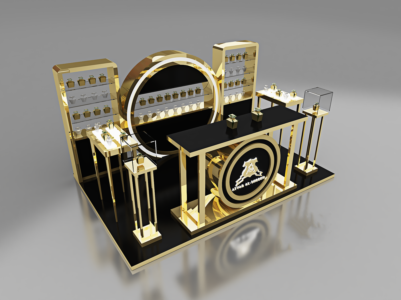 perfume display kiosk 
