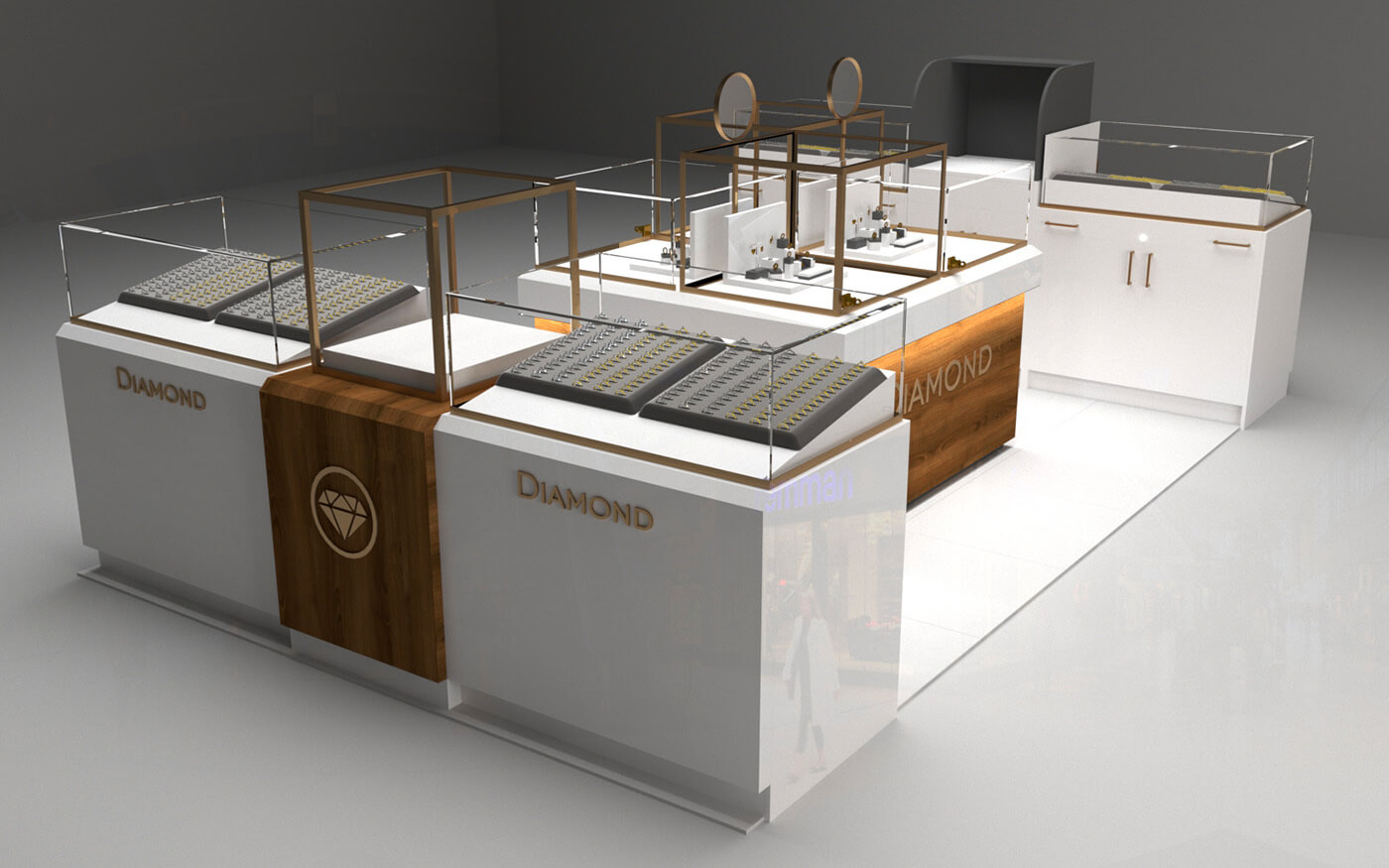 Diamond display kiosk 