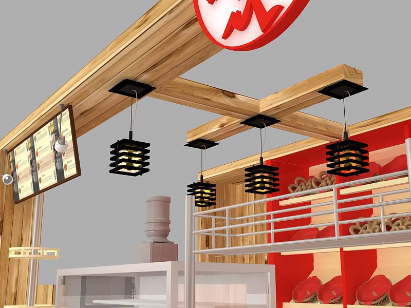 Wooden Doughnuts Stall 