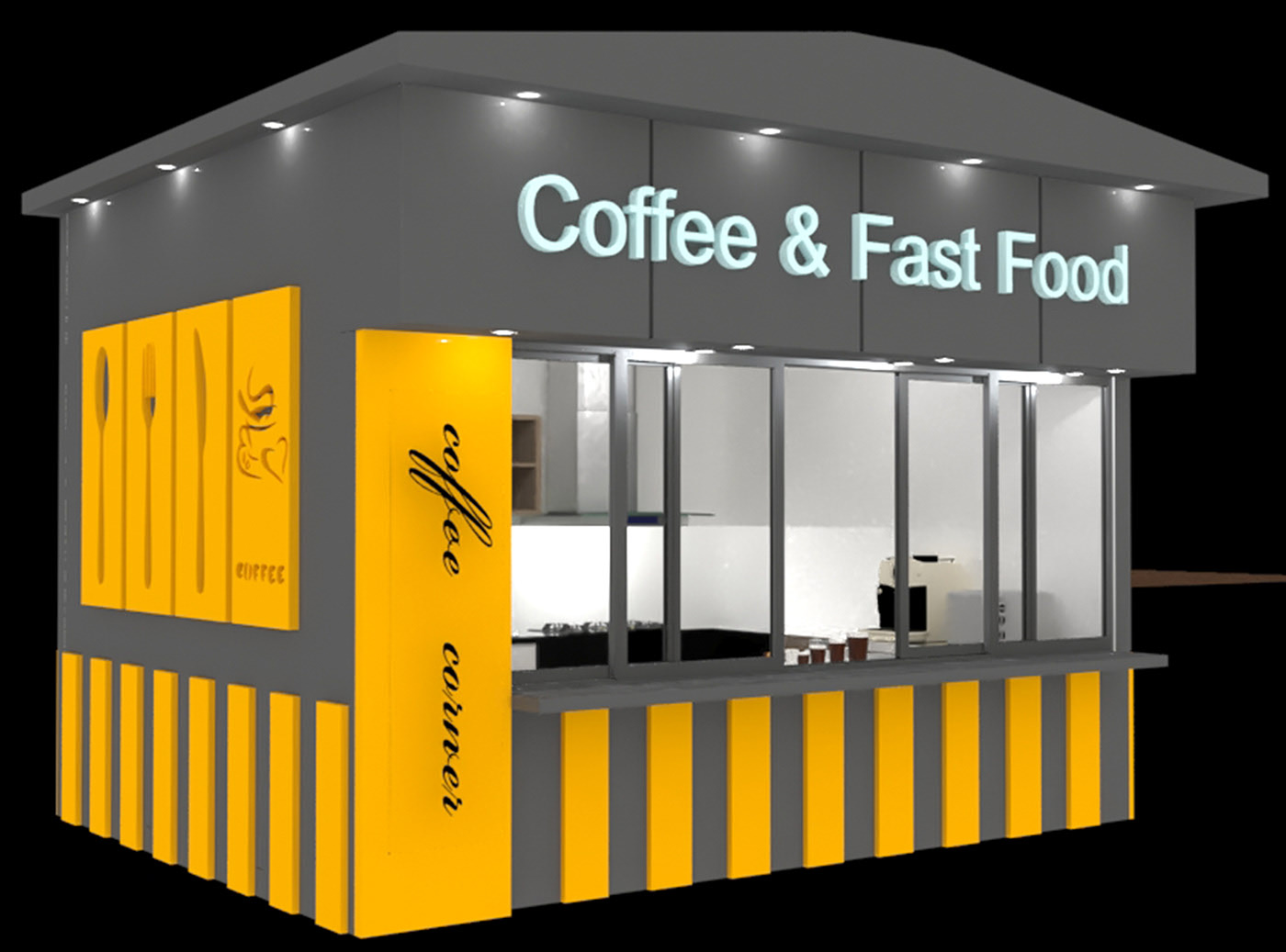 Ant Display Fast Food Kiosk 