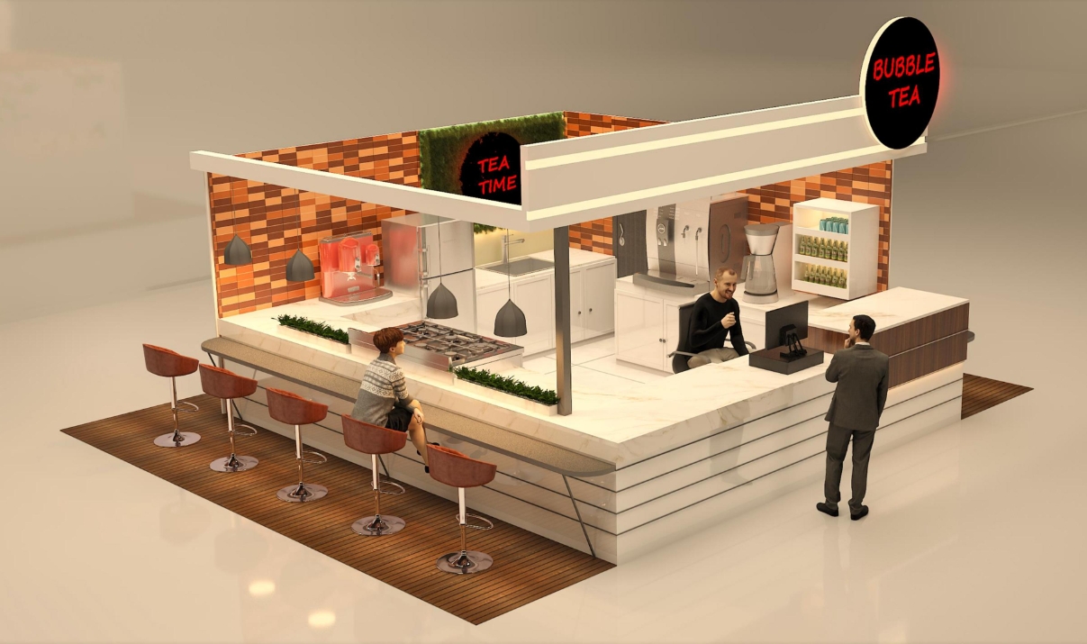 bubble tea kiosk