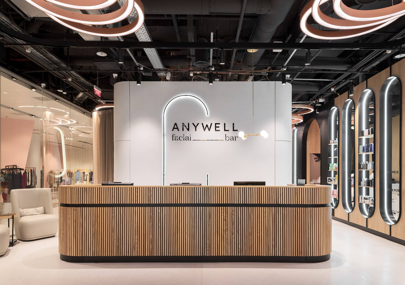 wood reception desk 