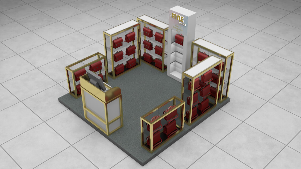 handbag display kiosk 