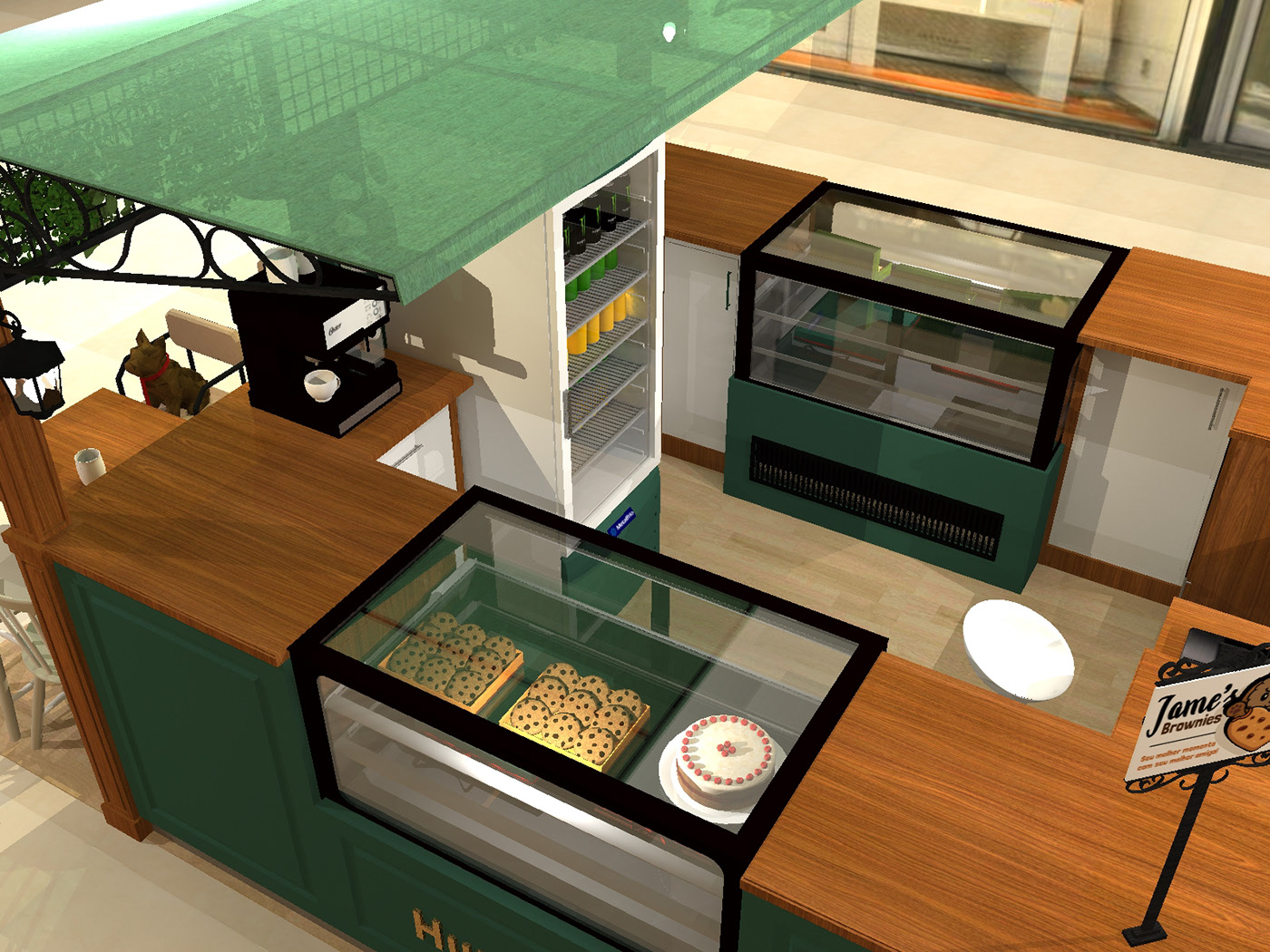 Ant Display Bakery Retail Food Stall