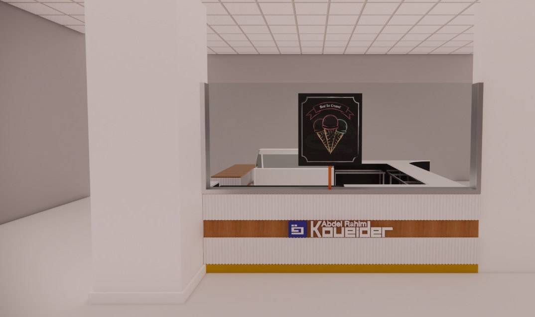Ice Cream Roll Retail Kiosk