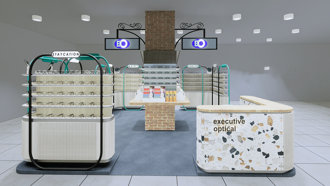 glasses display kiosk 