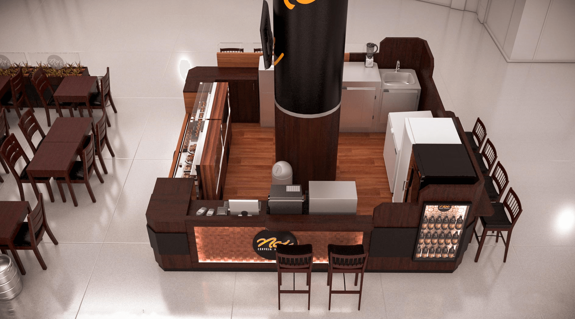 chocolate display cabinet