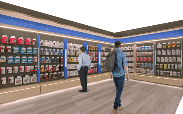 cellphone accessories kiosk