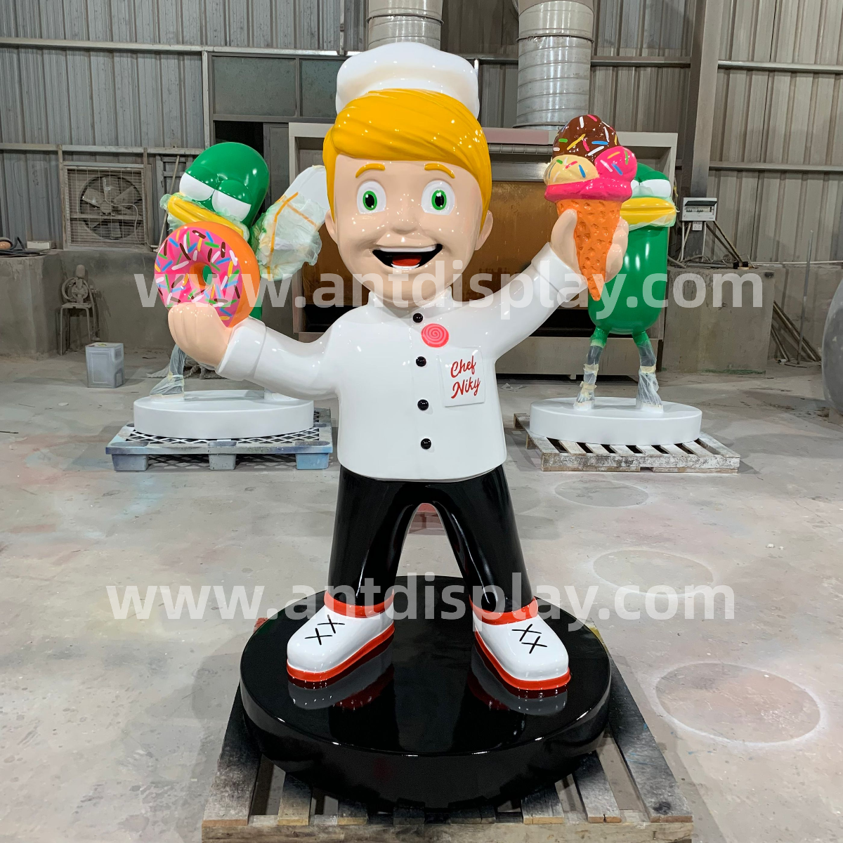 chef fiberglass display