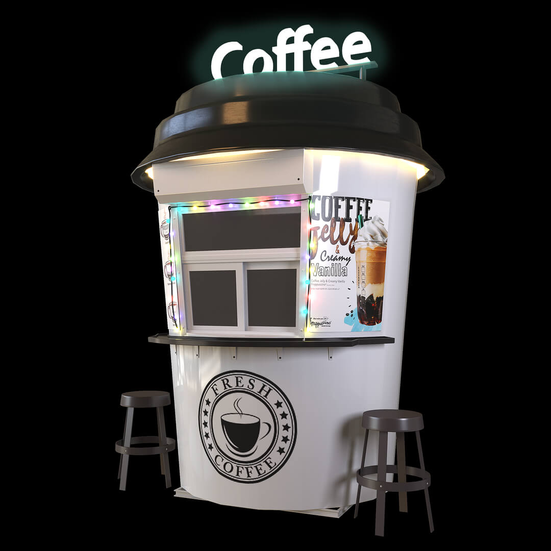 outdoor coffee kiosk