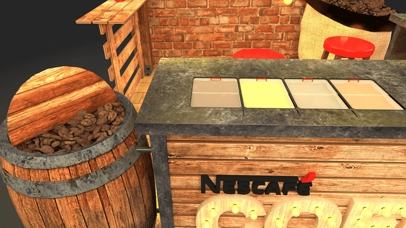coffee display kiosk