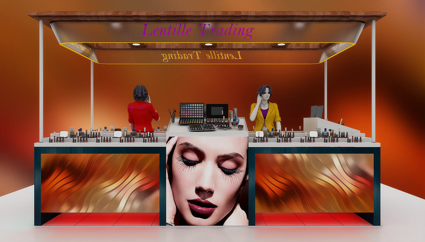 cosmetic display kiosk 