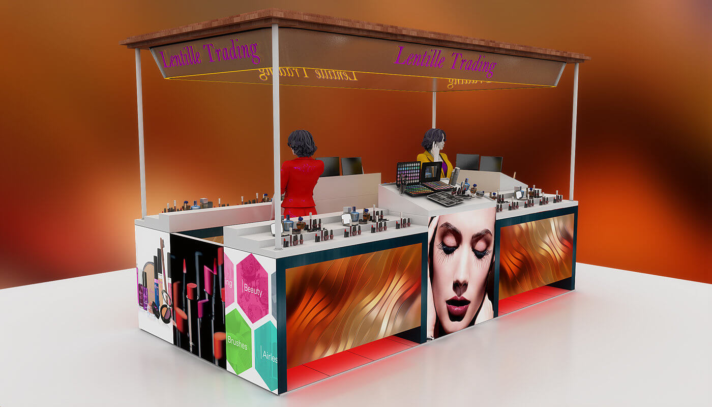 makeup kiosk design 