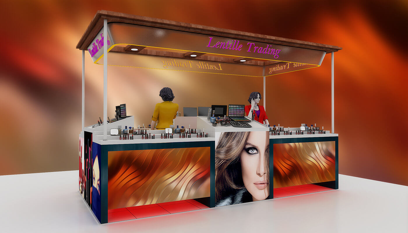 cosmetic booth design 