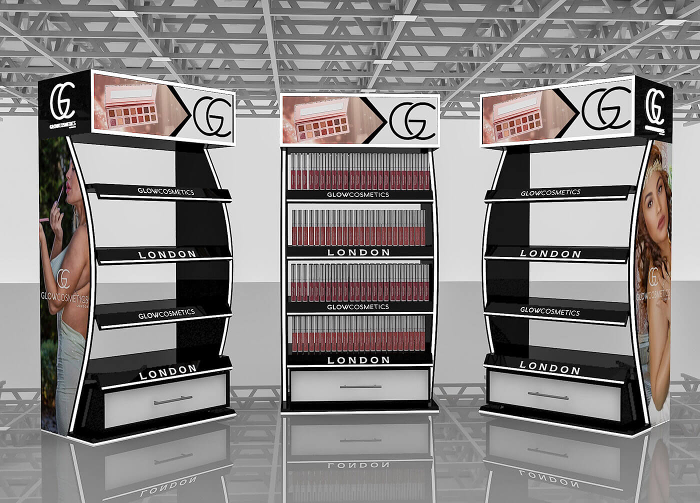 makeup display cabinet 