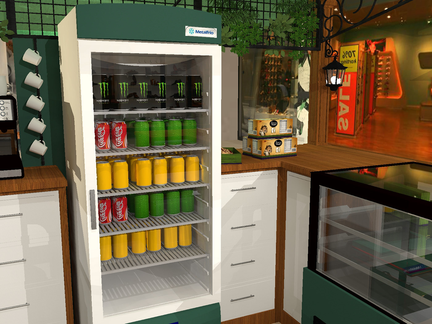 Ant Display Bakery Retail Food Stall