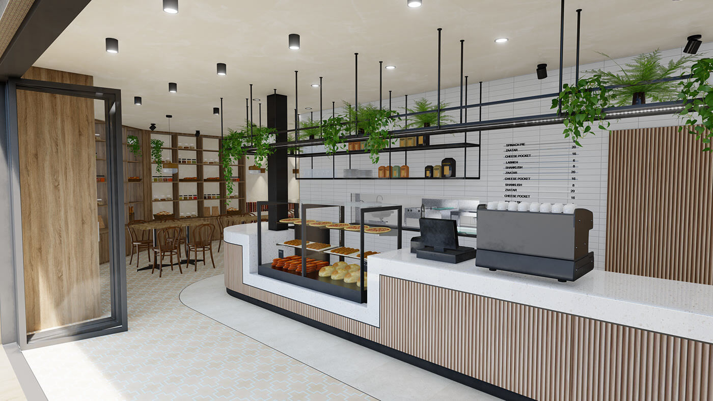 wooden bar counter 