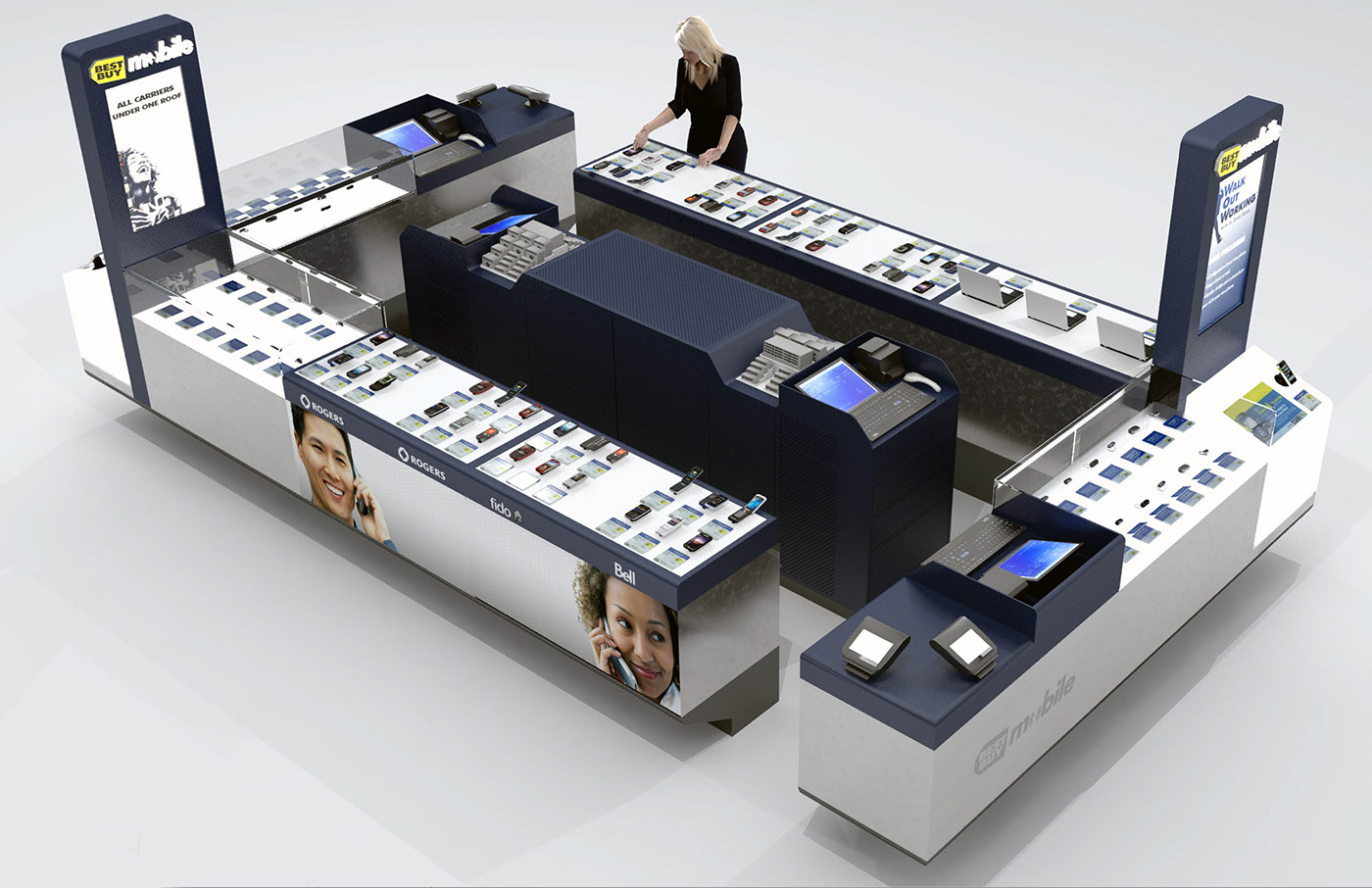 mobile phone display kiosk 