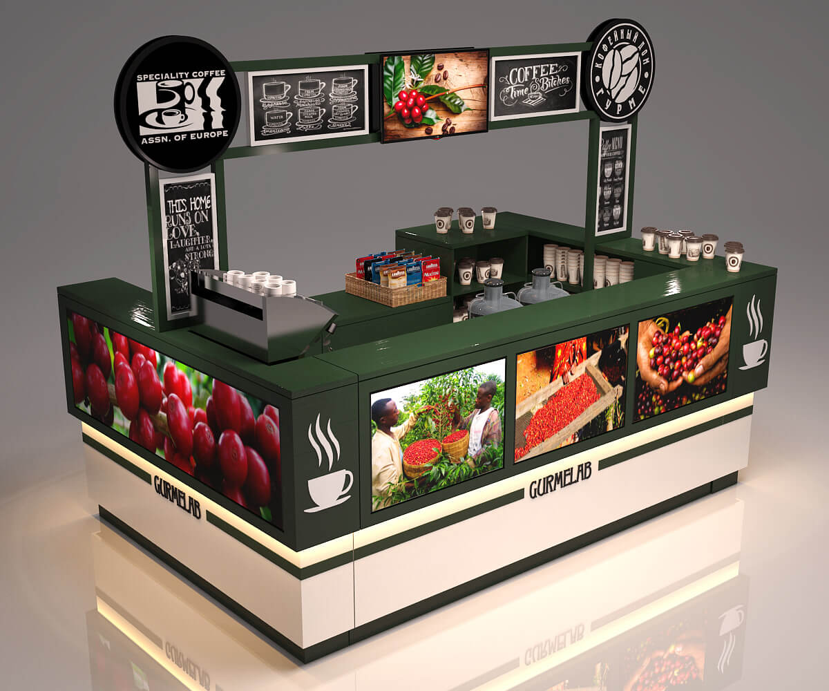 coffee booth used in mall 