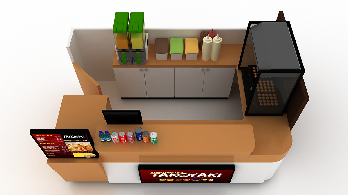 Sushi food kiosk