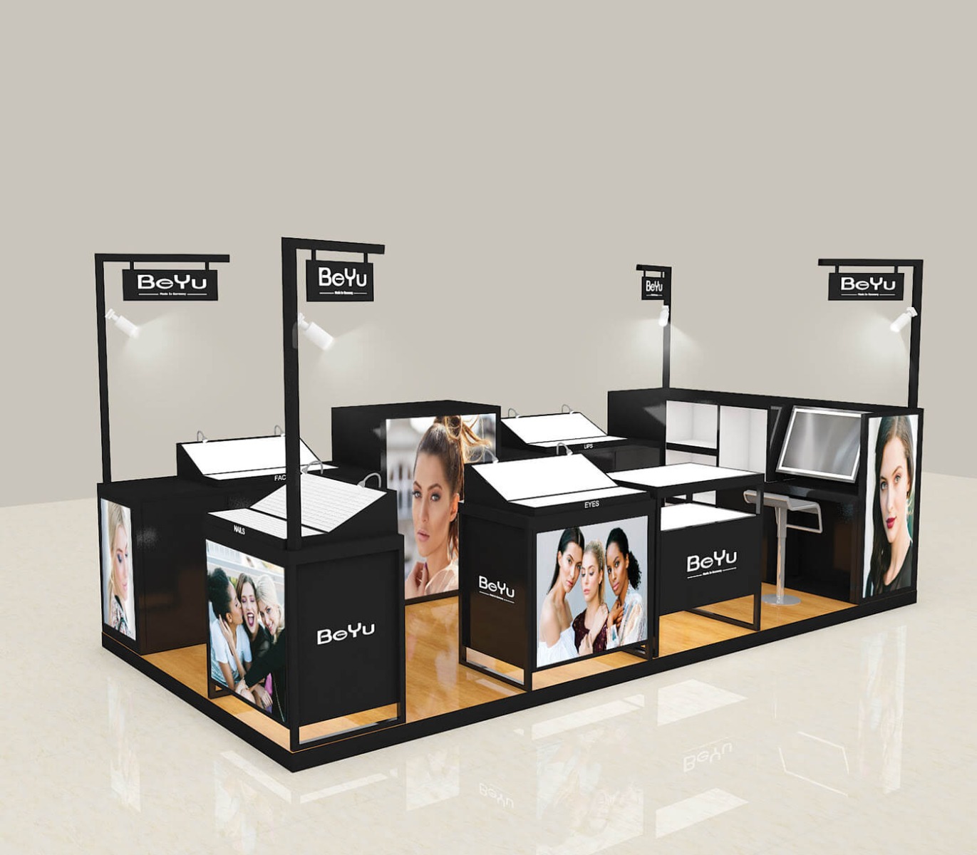 cosmetic display counter 