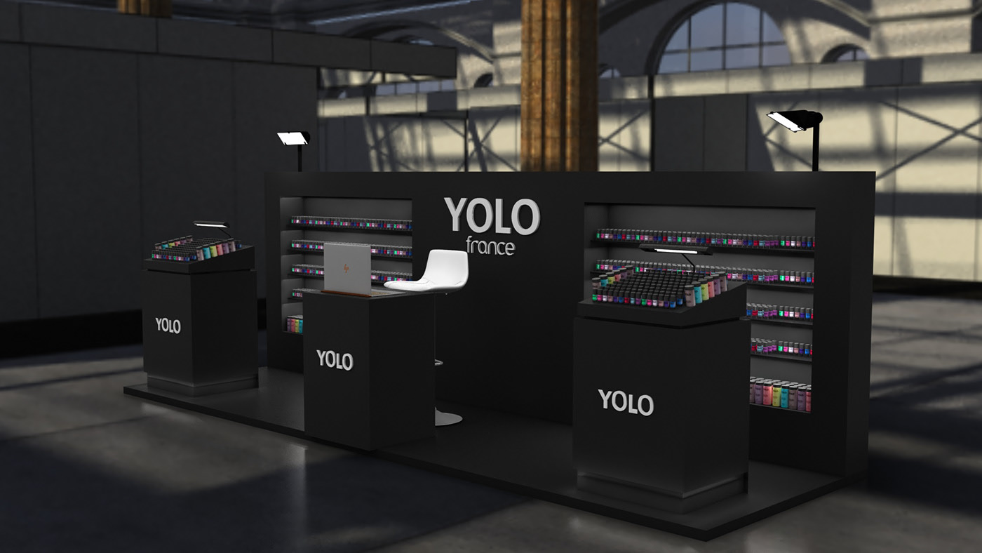 nail polish booth design 