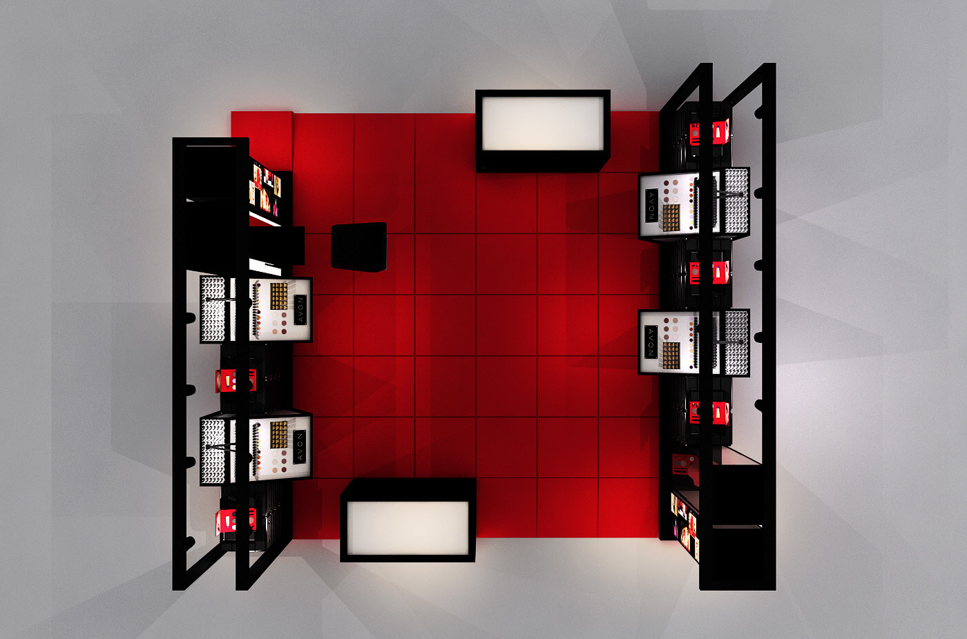 makeup display counter 