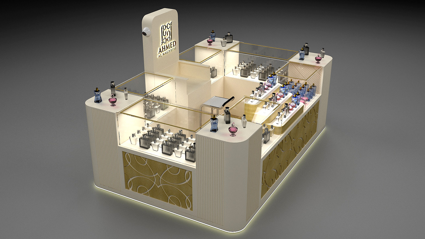 perfume display kiosk 