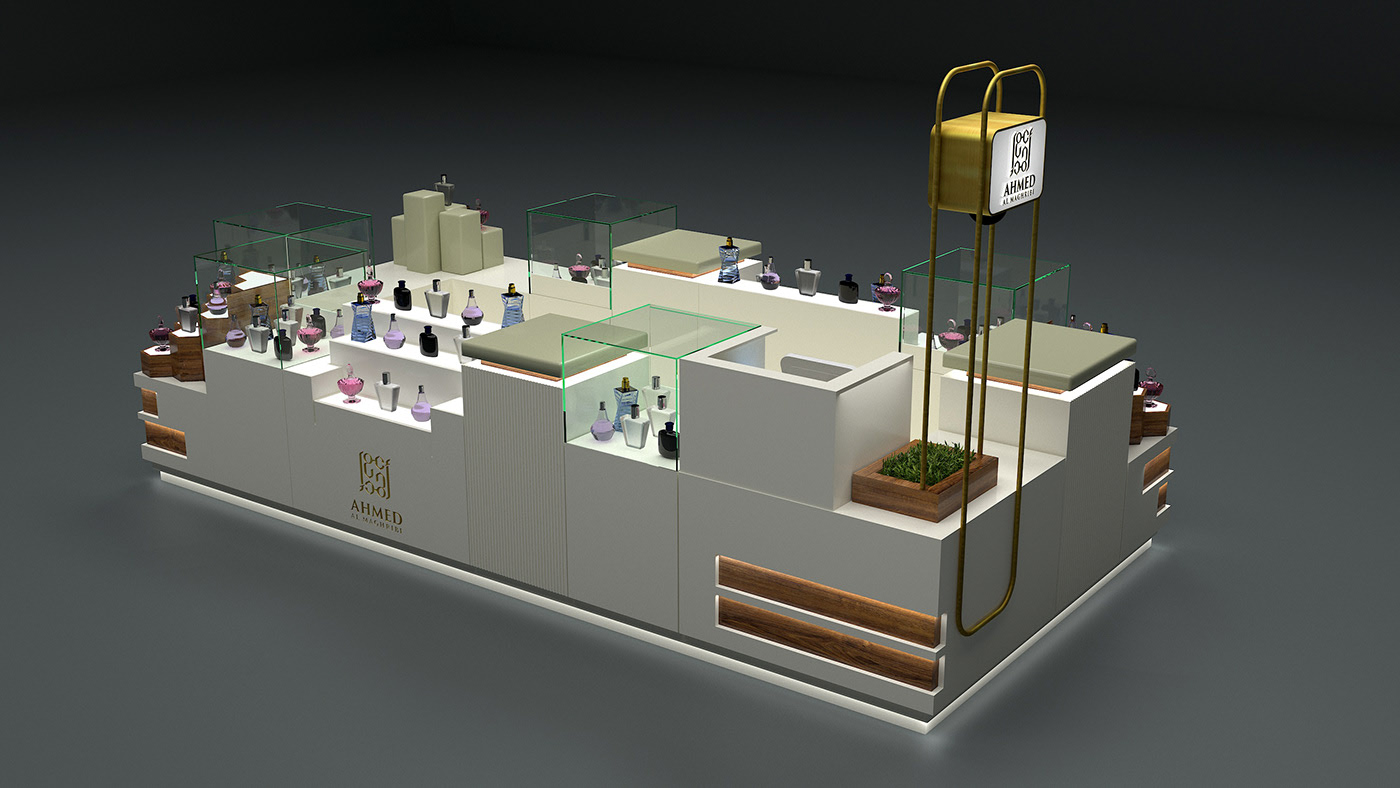perfume display showcase 