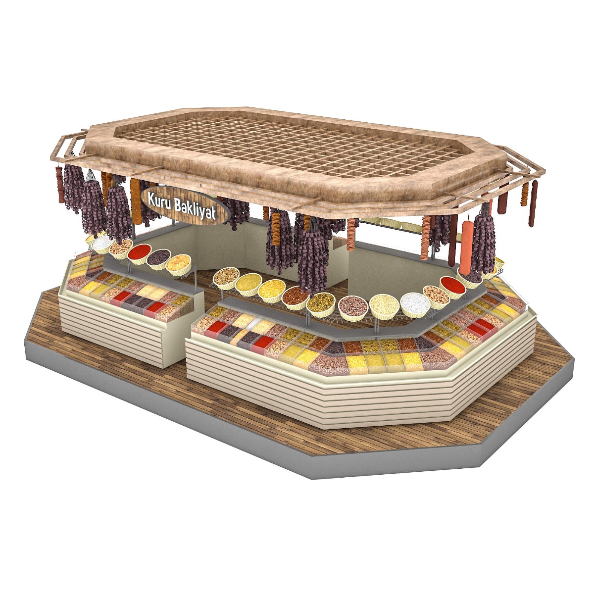 spices display kiosk 