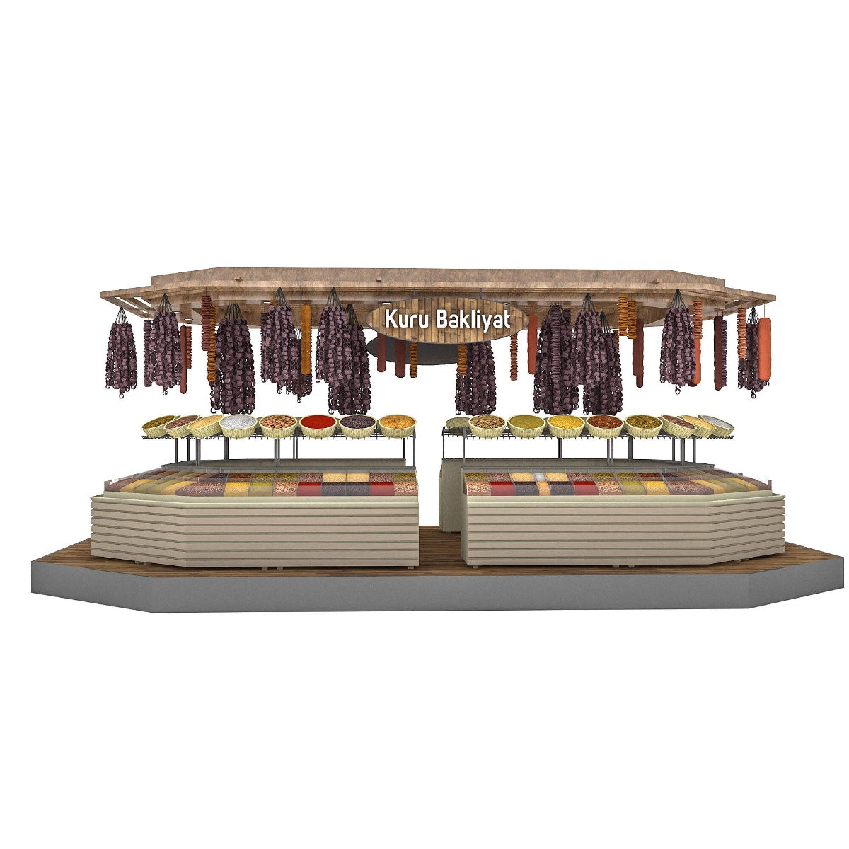 nuts display kiosk 