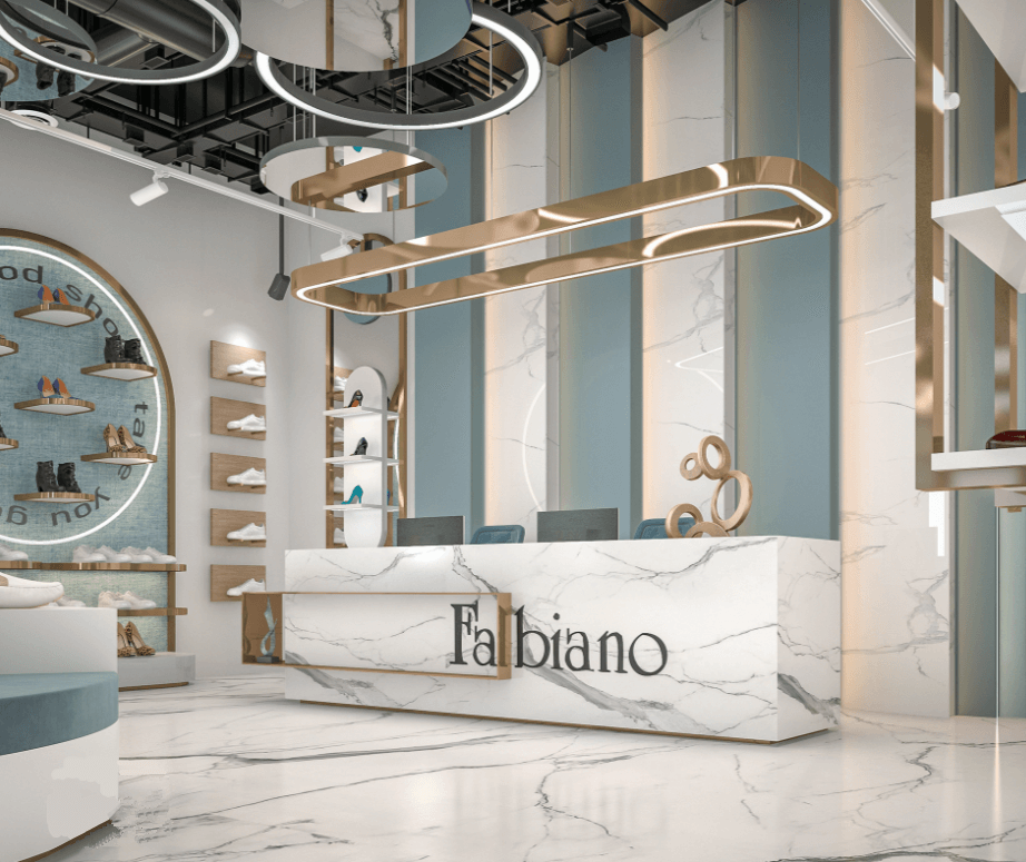 high-end shoe shop design