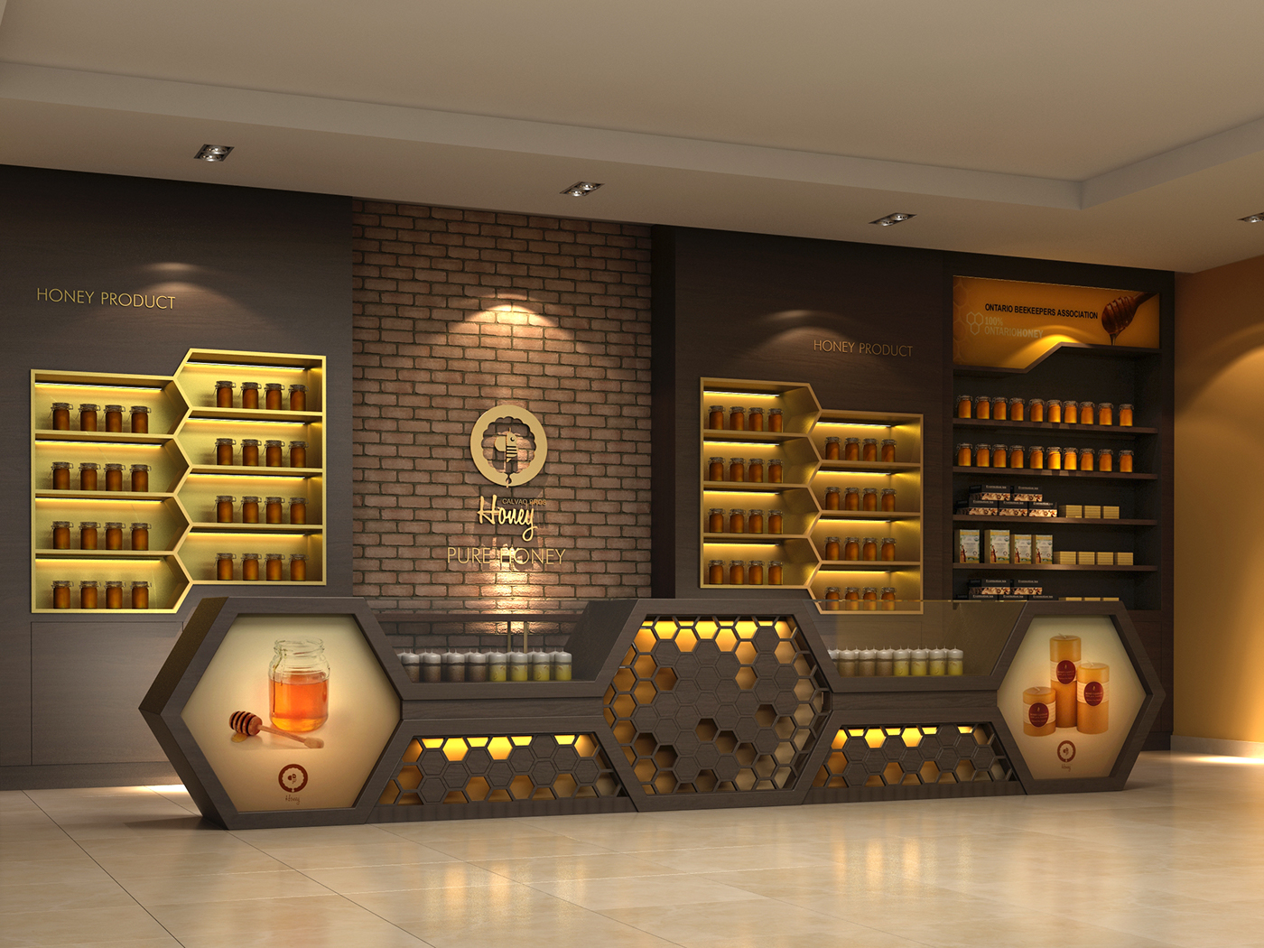 honey reception desk