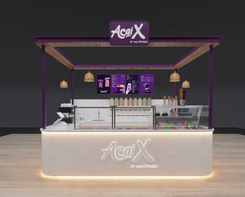 Frozen yogurt kiosk
