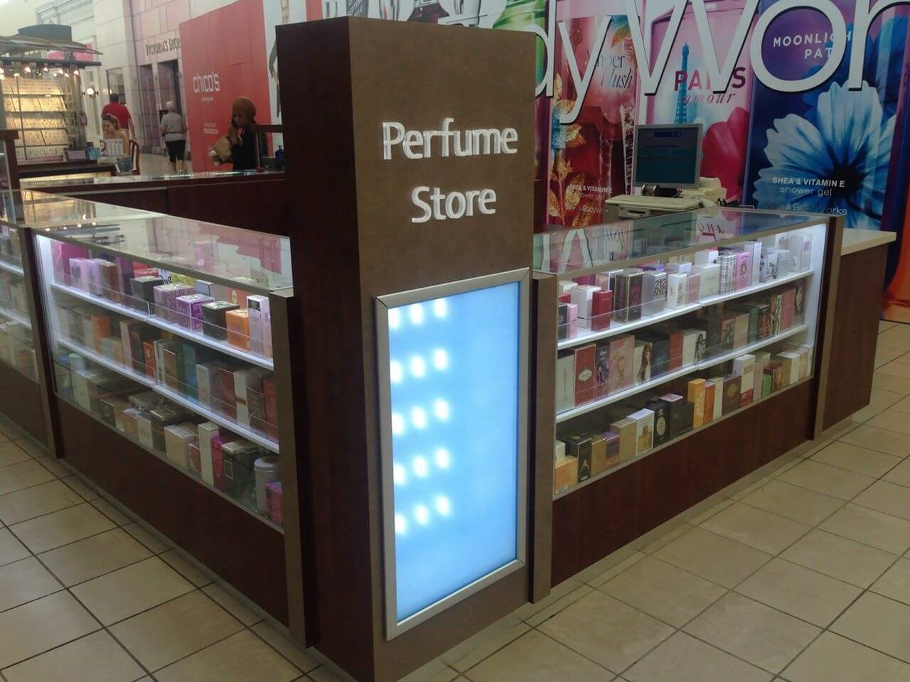 perfume display cabinet 