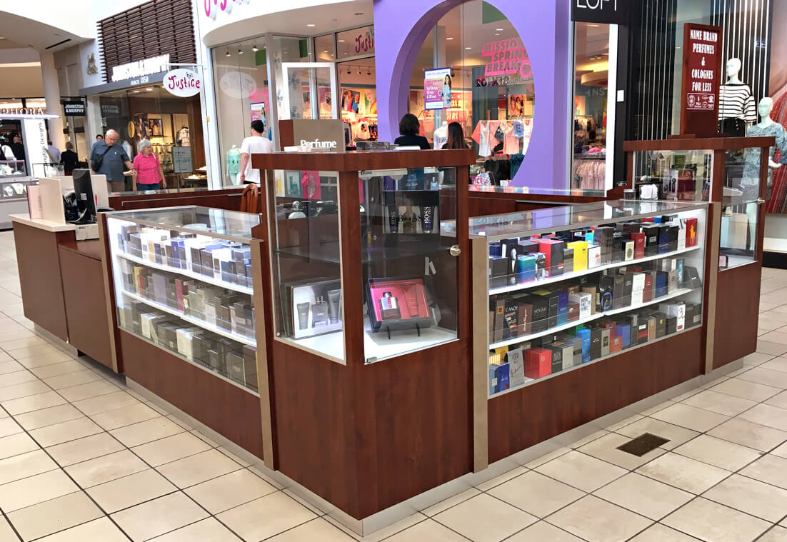 perfume display kiosk 