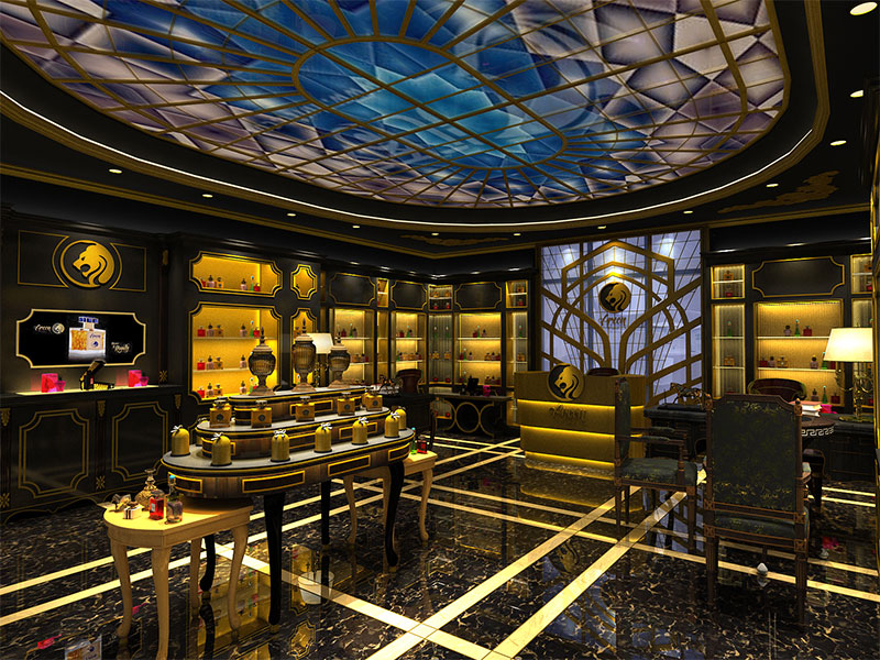 perfume showcase