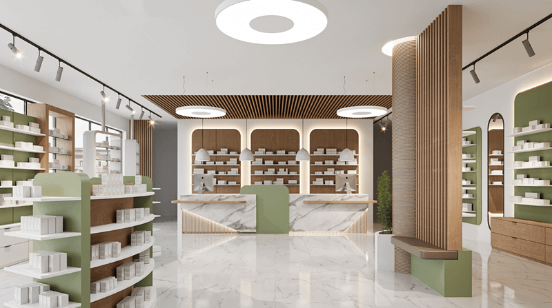 retail medicine stand